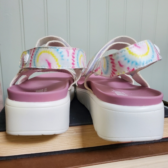 Alegria White Blast Off Henna Faux Leather Platform Hook Loop Sandals EU 35 - Picture 7 of 11